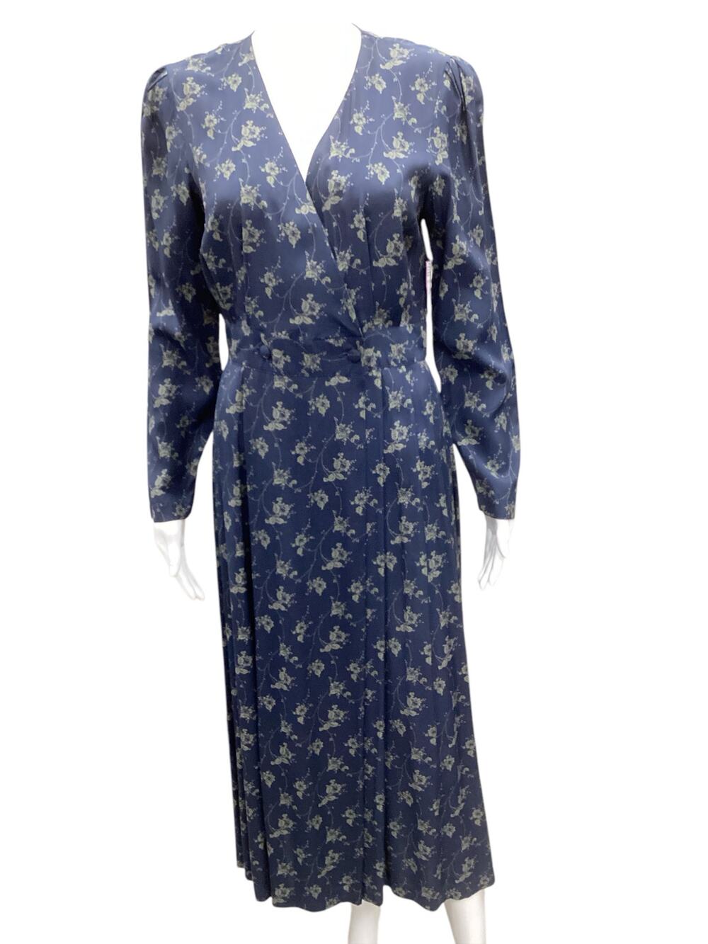 VTG Laura Ashley Dress Women’s SZ 10 Long Floral Print Long Sleeves Lightweight